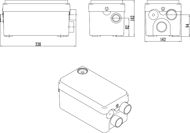 Macerator Most Popular 250W Sanitary Pump 2 in 1 Shower/Bath/Sink Water Waste